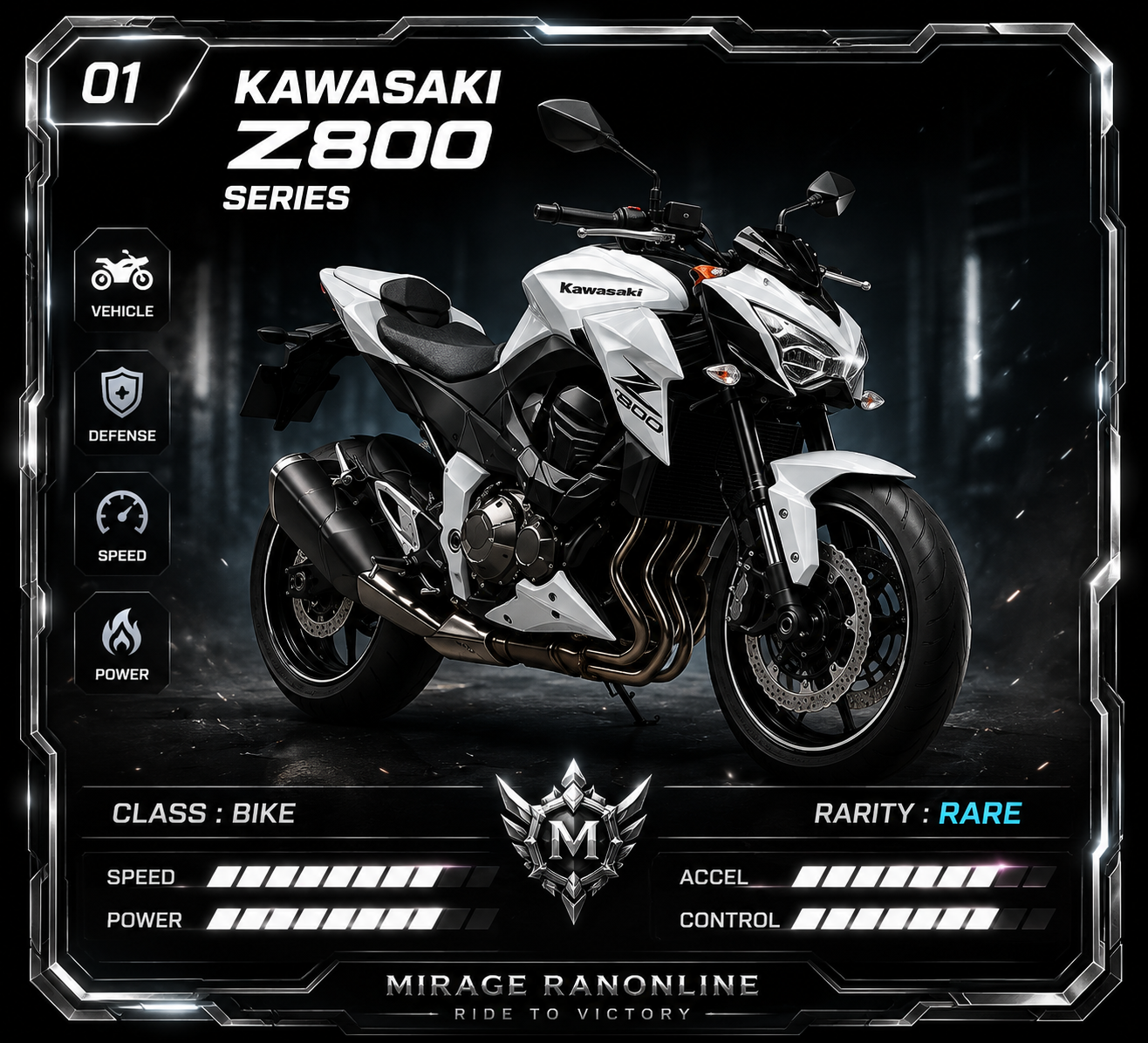 Kawasaki Z800 (White)[7D]